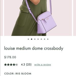 Kate Spade Louise Medium Dome Crossbody Iris Bloom